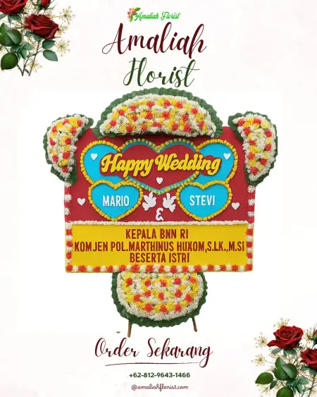 Papan Bunga Pernikahan Atar Brak